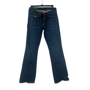 J.Crew Womens Stretch Bootcut Jeans 28R Dark Wash Denim Casual Southwestern